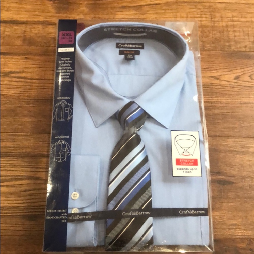 Men’s dress shirt size slim fit XXL 18 1/2 -19